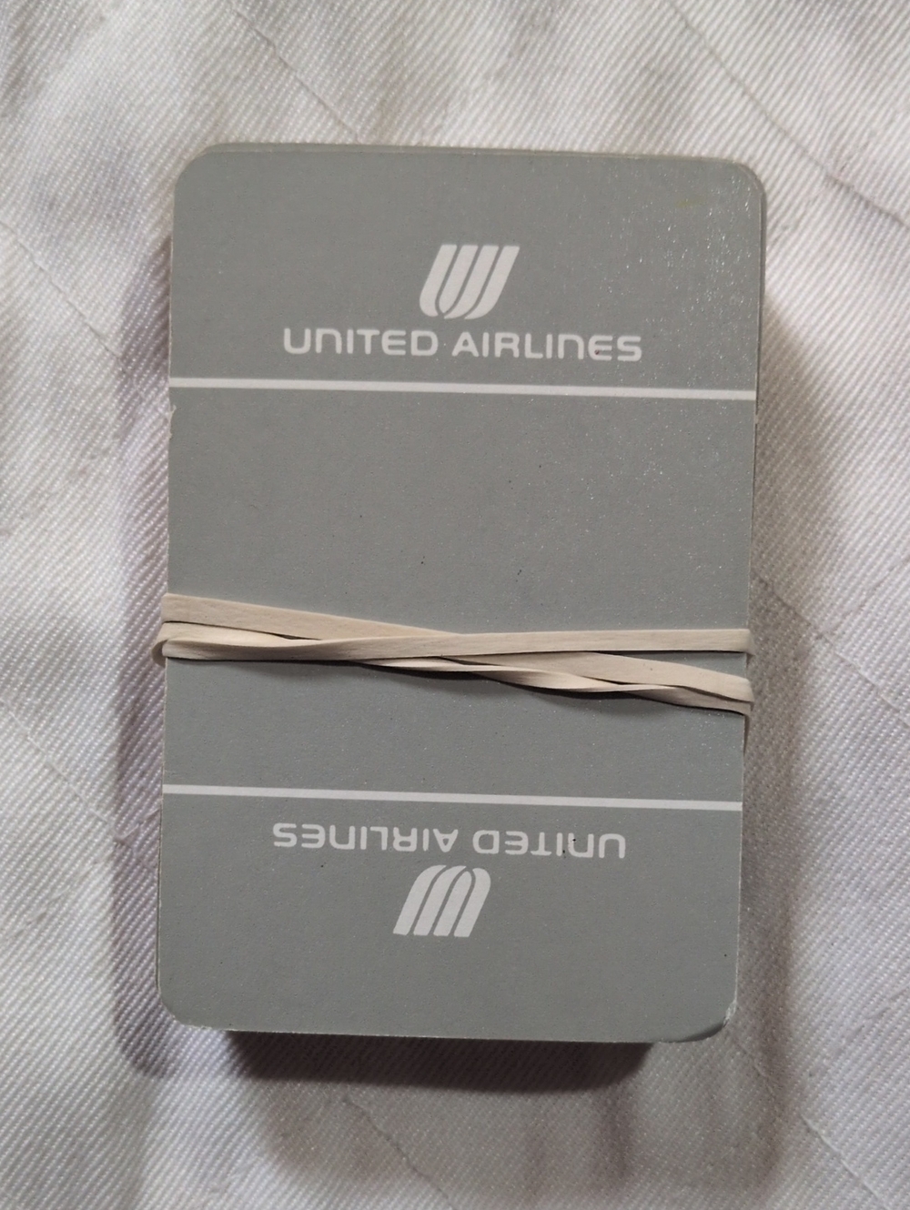 Vintage United Airlines Playing Cards Grey Tulip Logo Deck Collectible